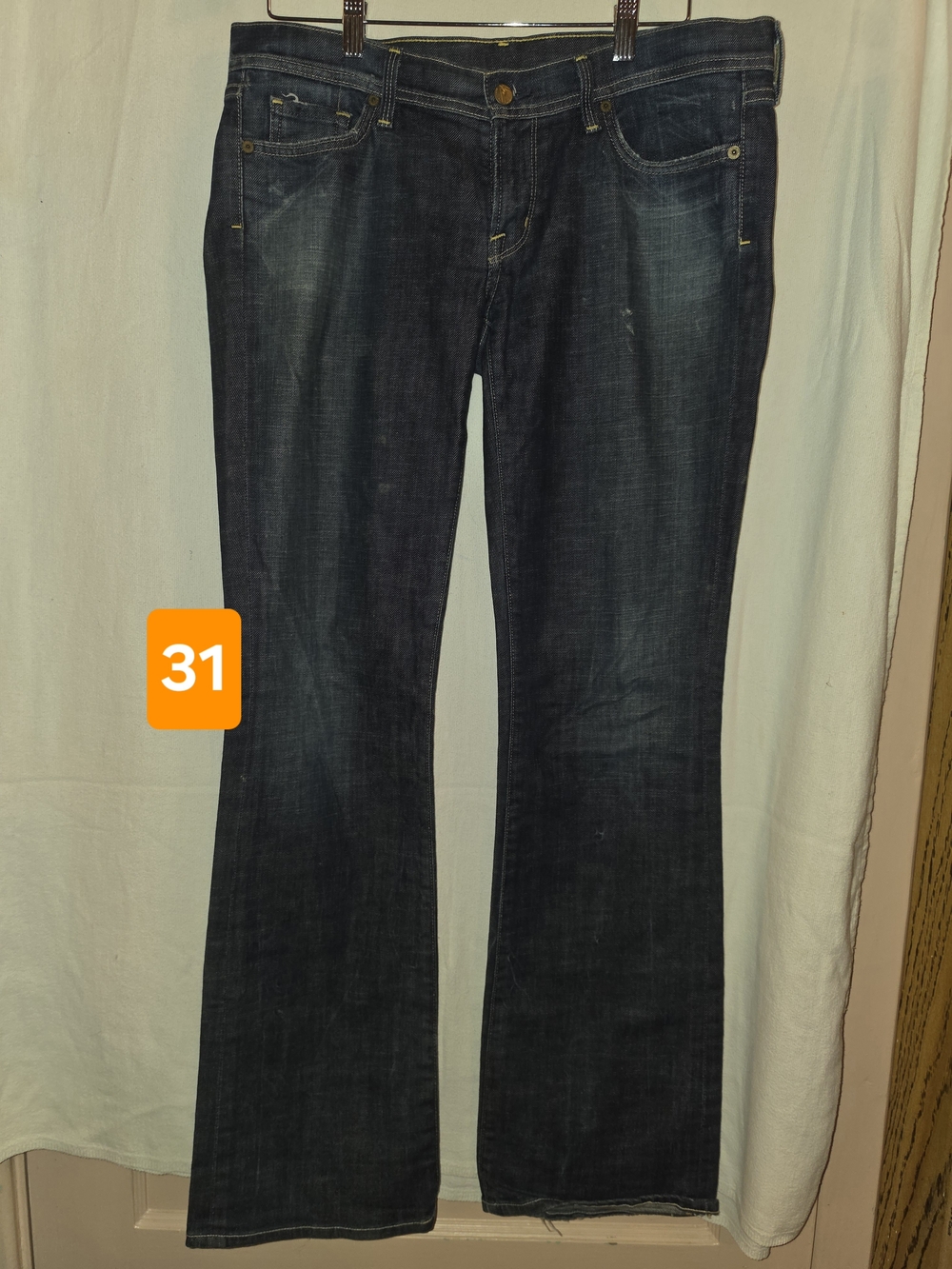 Citizens of Humanity Kelly Bootcut Jean Dark Wash Stretch Low Rise Flare Size 31